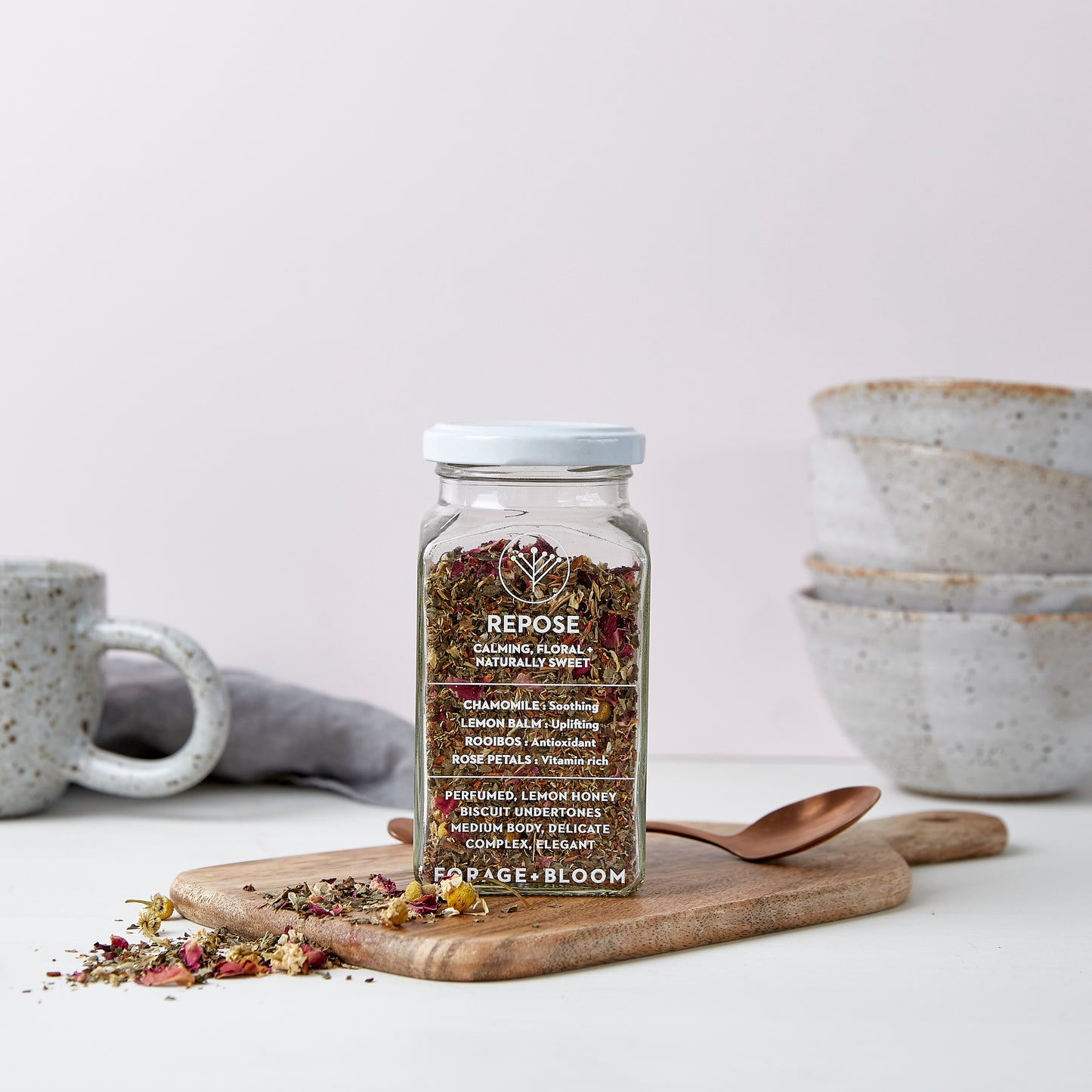 REPOSE : calming, floral + naturally sweet - chamomile tea