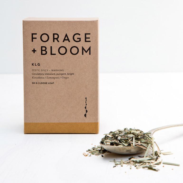 KLG : zesty, spicy + warming - Kawakawa, lemongrass and ginger tea