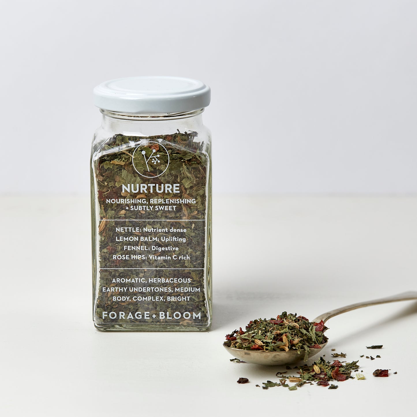 NURTURE : nourishing, revitalising + subtly sweet - rose hip and fennel tea